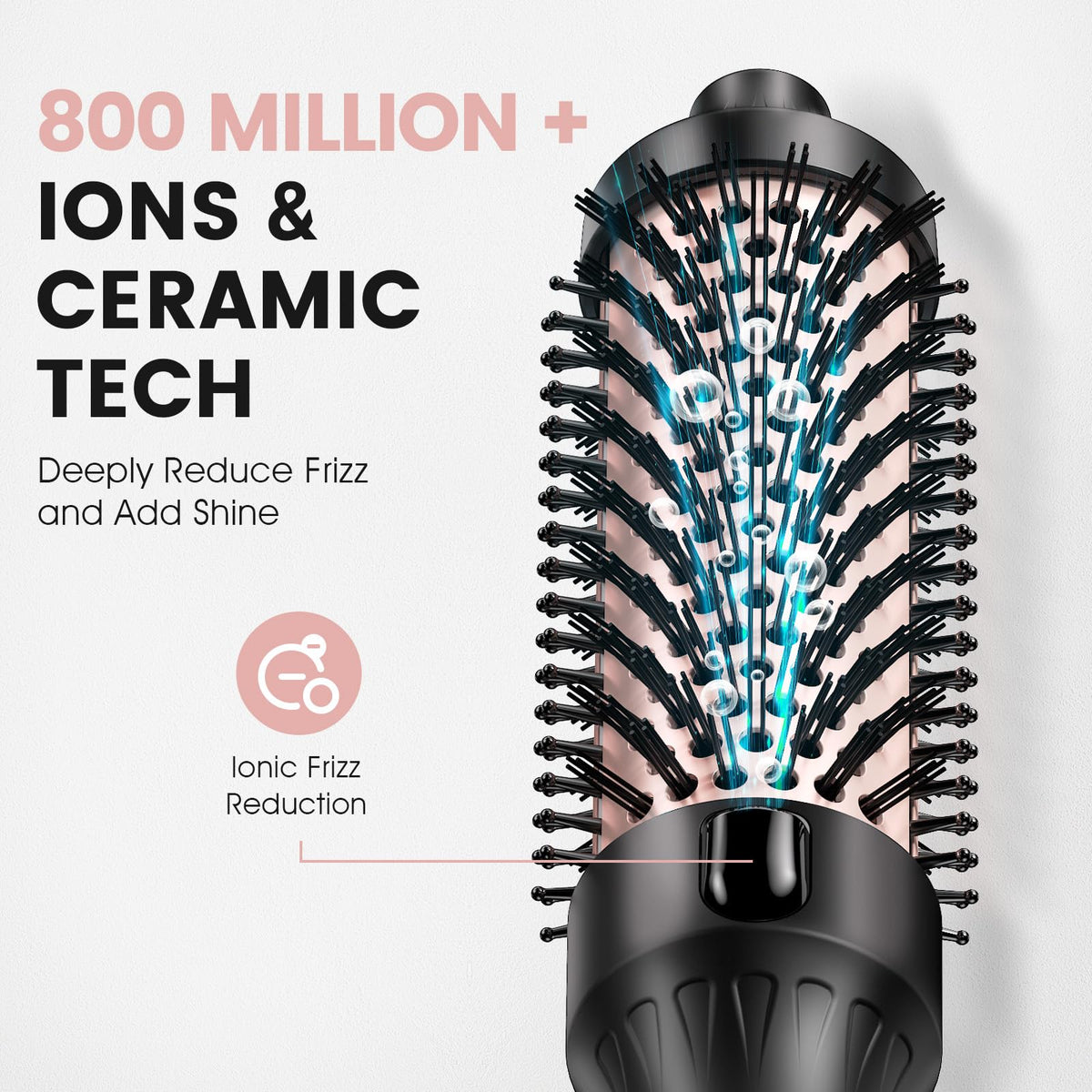 ZAVAREA Thermal Brush side view on a vanity
