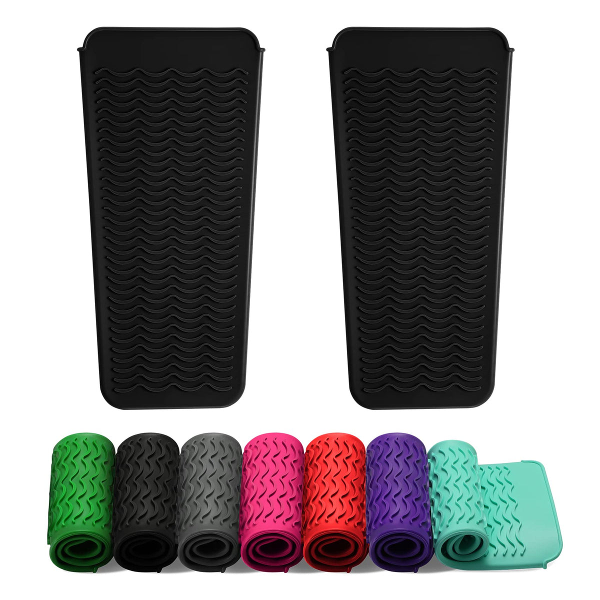 ZAXOP heat resistant silicone mat pouch black front view