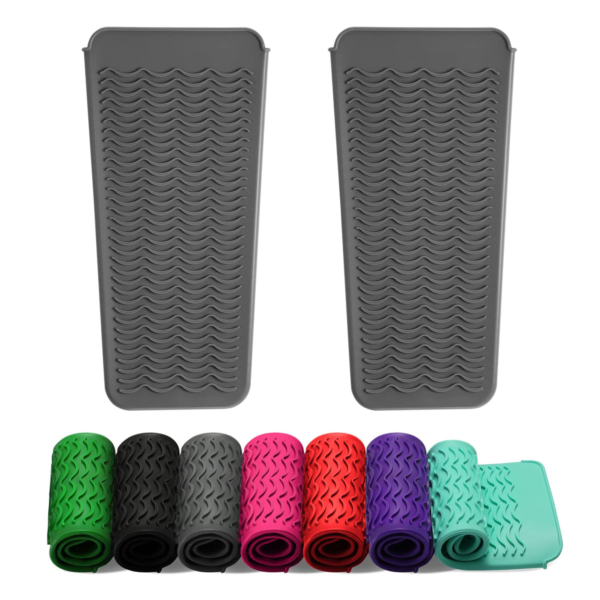 ZAXOP Heat Resistant Silicone Mat Pouch front view in grey
