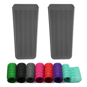 ZAXOP Heat Resistant Silicone Mat Pouch front view in grey