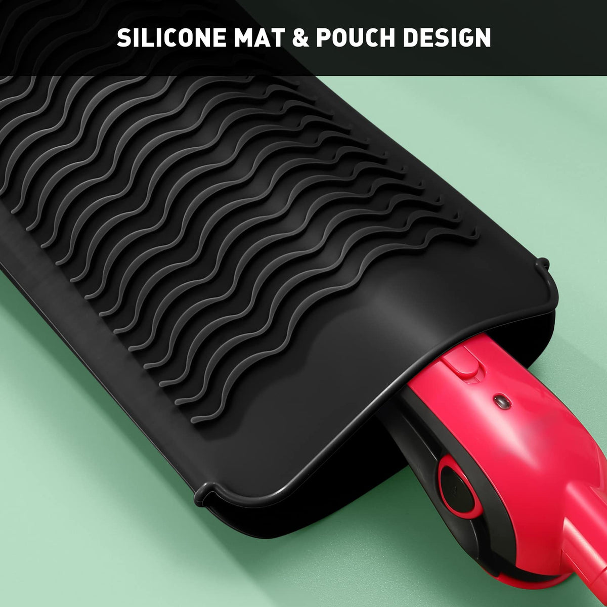 ZAXOP silicone mat pouch showing heat resistance feature