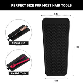 ZAXOP silicone mat pouch with curling iron inside