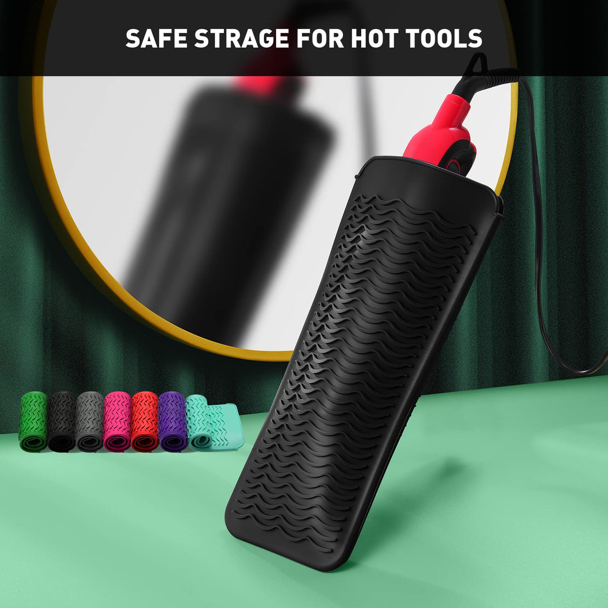 ZAXOP silicone mat pouch with wave texture design