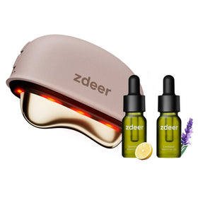 ZDEER Electric Heated Gua Sha Kit in pink with essential oils