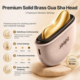 ZDEER GS5 Electric Heated Gua Sha Tool in use on face