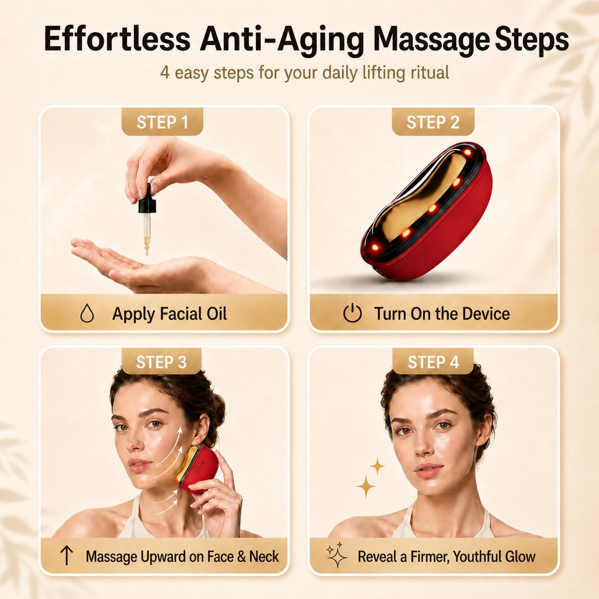 ZDEER Gua Sha Kit showing ergonomic design