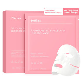 ZealSea Bio Collagen Hydrogel Face Mask front view with packaging