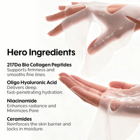 ZealSea Bio Collagen Hydrogel Face Mask showing color change after use
