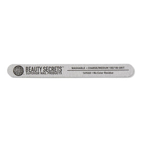 Zebra Nail File in use on natural nails