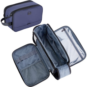 ZEEMO Travel Toiletry Bag front view showing dual compartments