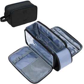 ZEEMO Travel Toiletry Bag front view showing dual compartments