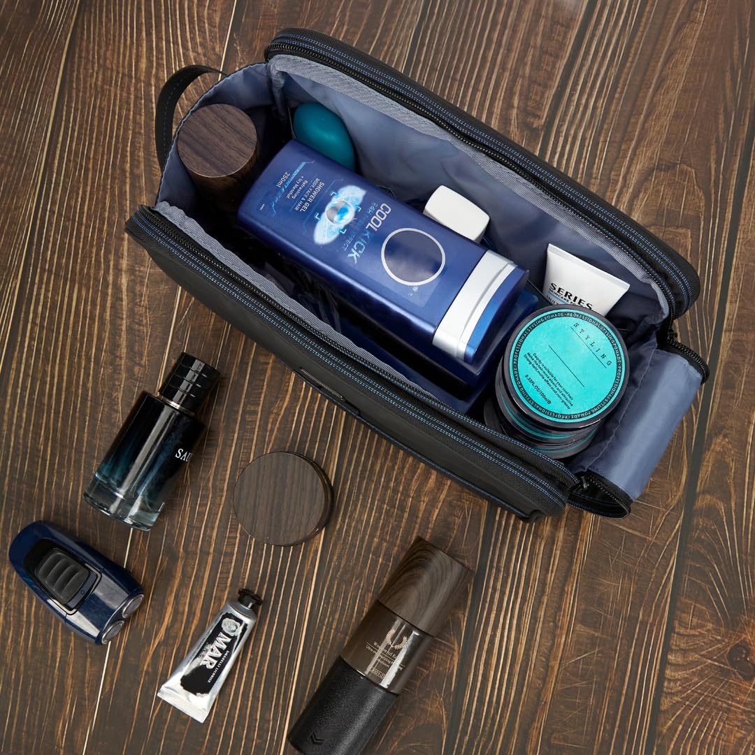 ZEEMO Travel Toiletry Bag lifestyle scene in a suitcase