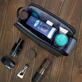 ZEEMO Travel Toiletry Bag lifestyle scene in a suitcase