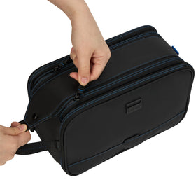 ZEEMO Travel Toiletry Bag with zippers and magnetic closure