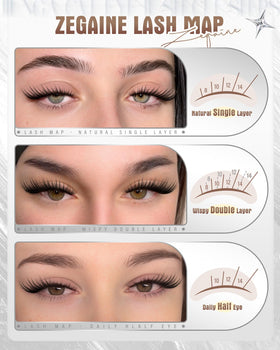 Zegaine Fox Eye Lash Clusters close-up of individual lashes