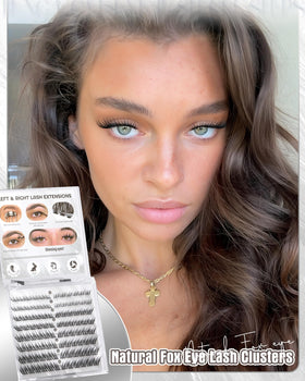 Zegaine Fox Eye Lash Clusters displayed with tools
