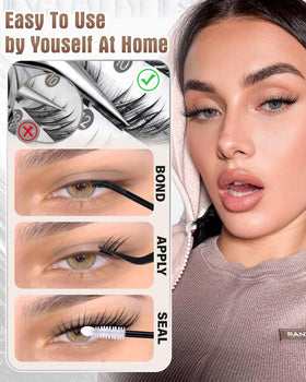 Zegaine lash clusters in a beauty routine setting