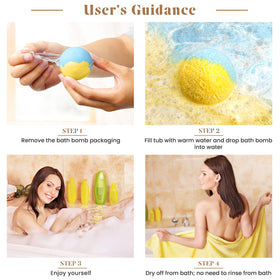 ZenBombs bath bombs with natural ingredients displayed