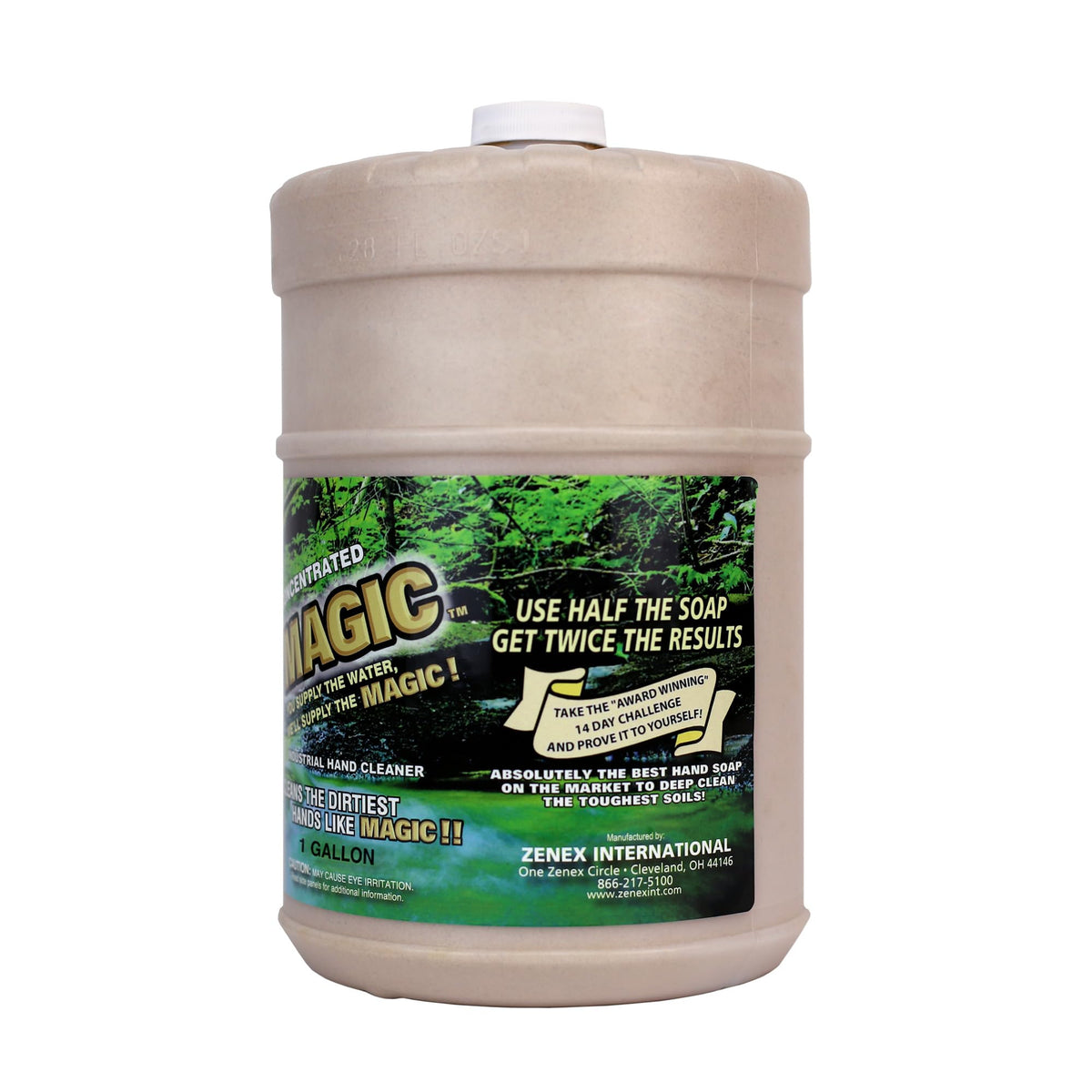 Zenex Magic Hand Soap with natural ingredients highlighted