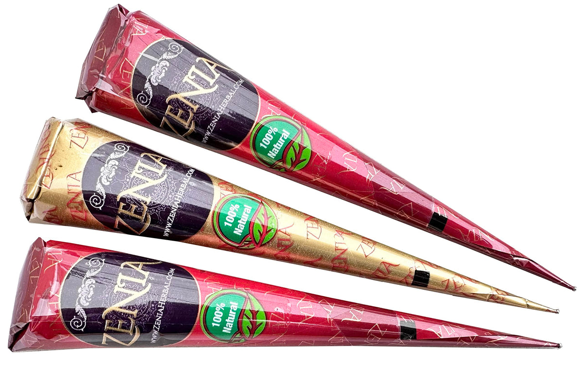Zenia henna cones in assorted wrapper colours