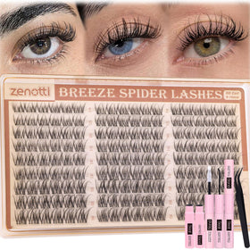 zenotti Breeze Spider Lash Clusters Kit front view with 162PCS