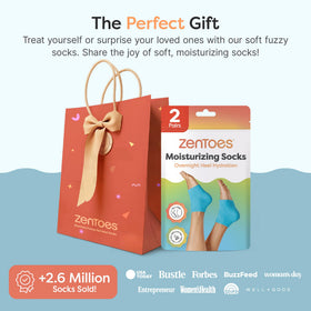 ZenToes heel socks in a relaxing home environment
