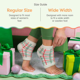 ZenToes Moisturizing Heel Socks displayed on a cozy background