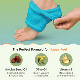 ZenToes Moisturizing Heel Socks displayed with lotion