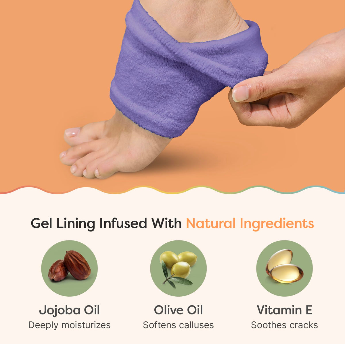 ZenToes Moisturizing Heel Socks displayed with lotion