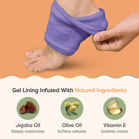 ZenToes Moisturizing Heel Socks displayed with lotion