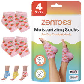 ZenToes Moisturizing Heel Socks front view, gel-lined design