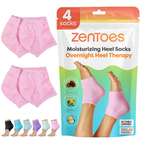 ZenToes Moisturizing Heel Socks front view, soft fabric