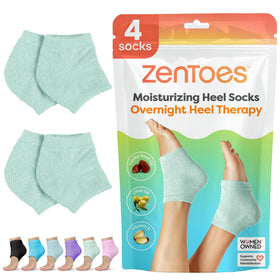 ZenToes Moisturizing Heel Socks front view with gel lining