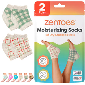 ZenToes Moisturizing Heel Socks front view with gel lining