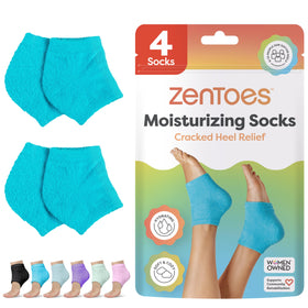 ZenToes Moisturizing Heel Socks front view with gel lining