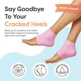 ZenToes Moisturizing Heel Socks gel-lined heel close-up