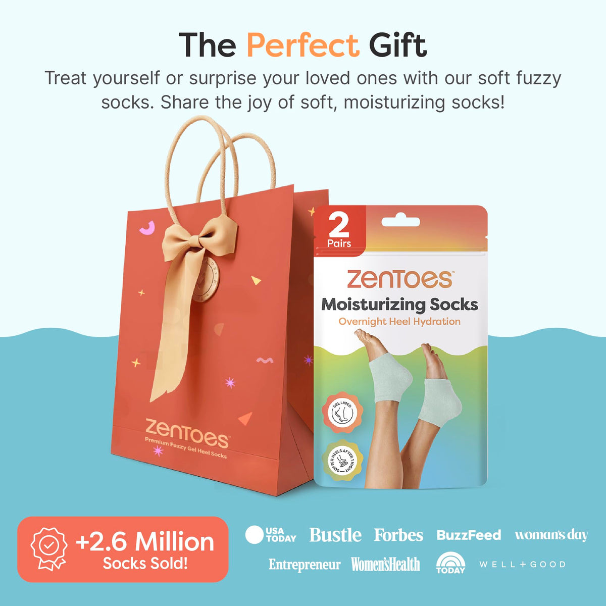 ZenToes Moisturizing Heel Socks hand wash care instructions