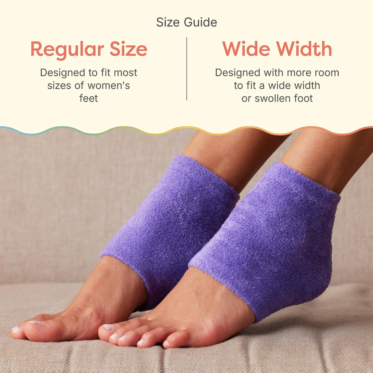 ZenToes Moisturizing Heel Socks in Regular and Wide Width options