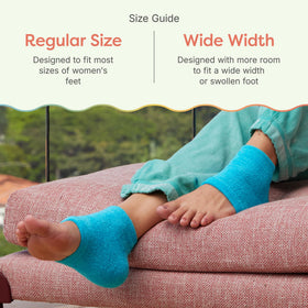 ZenToes Moisturizing Heel Socks in use during self-care routine