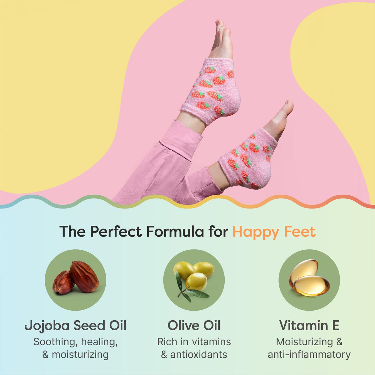 ZenToes Moisturizing Heel Socks in use on feet, relaxing at home