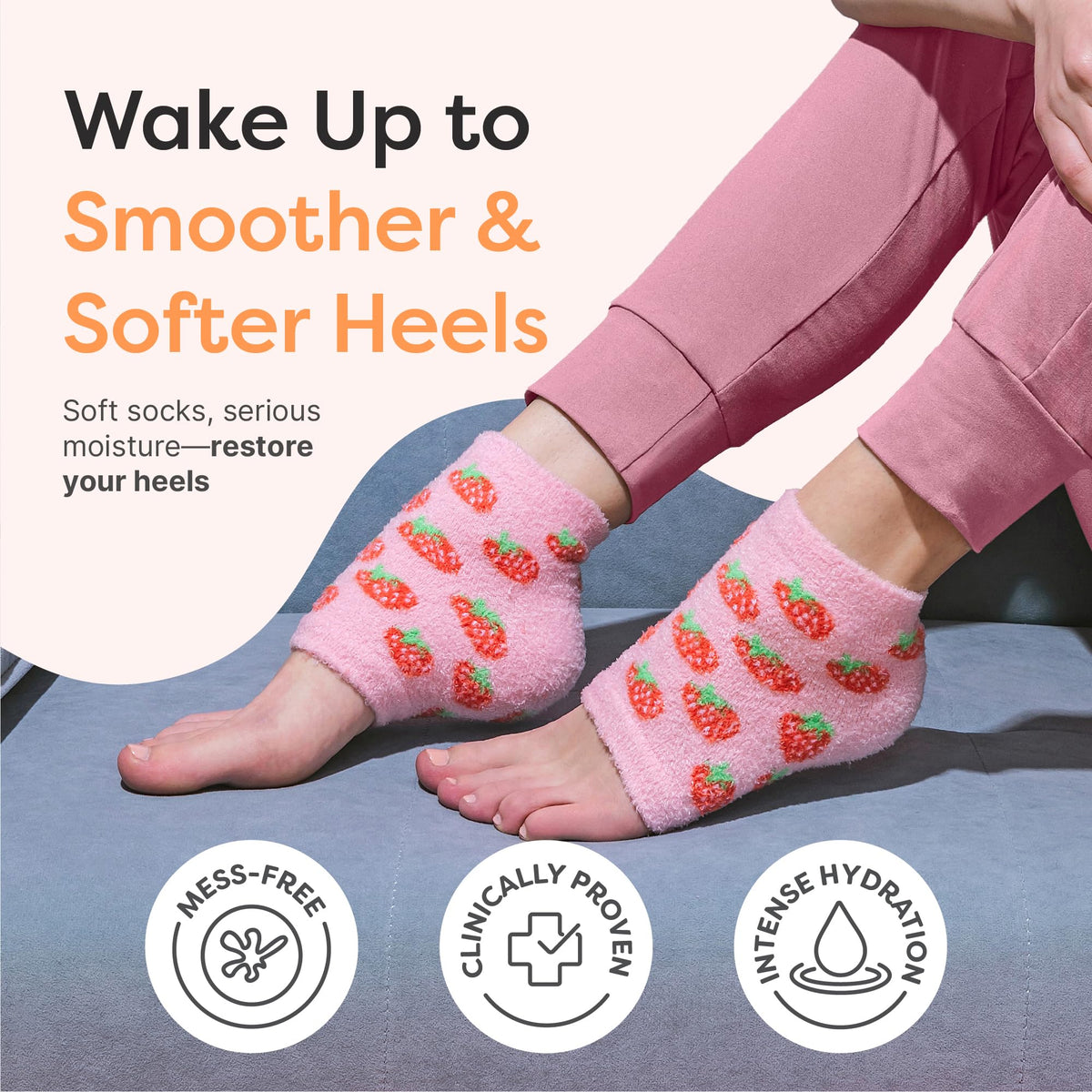 ZenToes Moisturizing Heel Socks open-toe design showcasing comfort