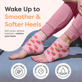 ZenToes Moisturizing Heel Socks open-toe design showcasing comfort