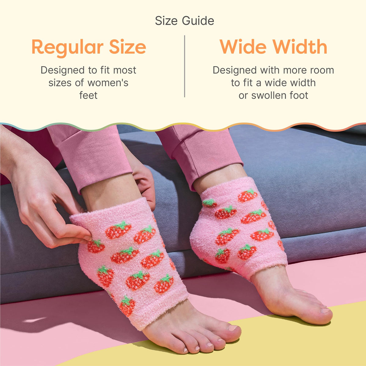 ZenToes Moisturizing Heel Socks showing soft, fuzzy fabric