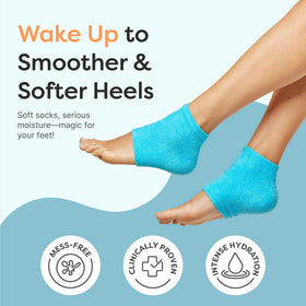 ZenToes Moisturizing Heel Socks side view showing open-toe design