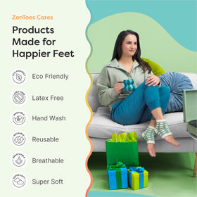ZenToes Moisturizing Heel Socks with jojoba oil and olive oil