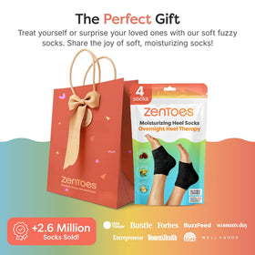 ZenToes Moisturizing Heel Socks with lotion for added care