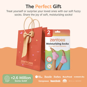 ZenToes Moisturizing Heel Socks with lotion for added care