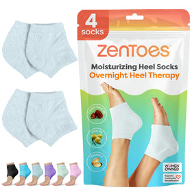 ZenToes Moisturizing Sleep Socks front view in slate colour
