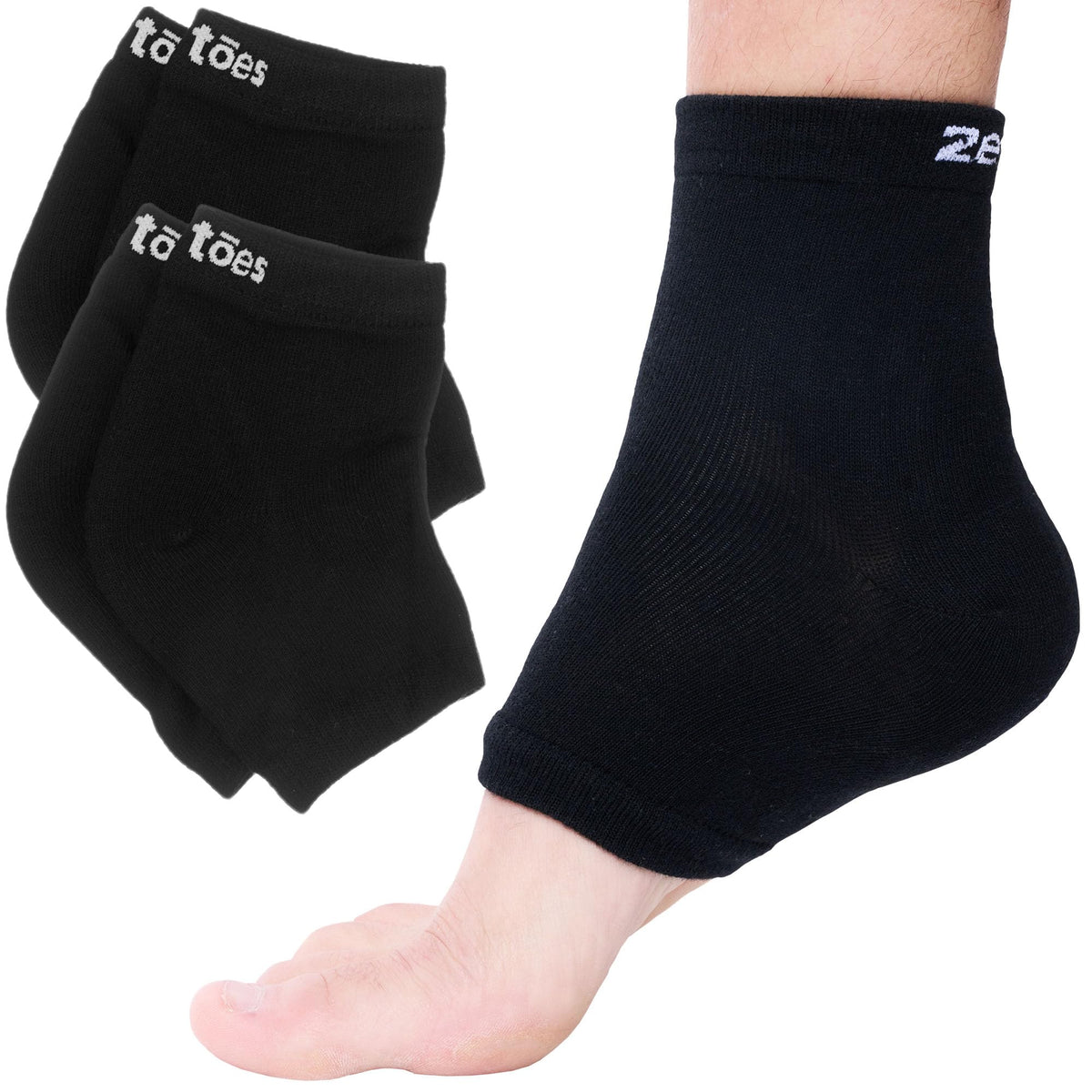 ZenToes Moisturizing Socks front view in white