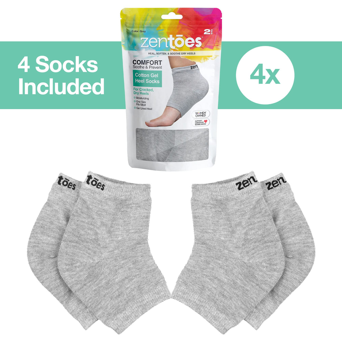 ZenToes Moisturizing Socks in packaging, ready for gifting
